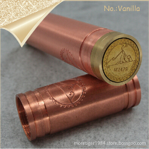 2014 New Arrive Red copper Mechanical mod vanilla mod clone for 510 Thread Clearomizer E Cigarette Mod (0207064)